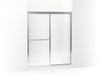 Sterling Deluxe Framed sliding shower door, 70" H x 54-3/8 – 59-3/8" W, with 1/8" thick Clear glass - Silver