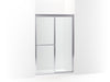 Sterling Deluxe 70" H sliding shower door with 1/8"-thick glass - Silver