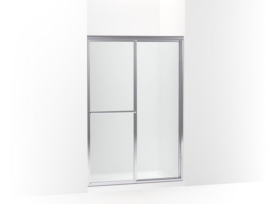 Sterling Deluxe 70" H sliding shower door with 1/8"-thick glass - Silver