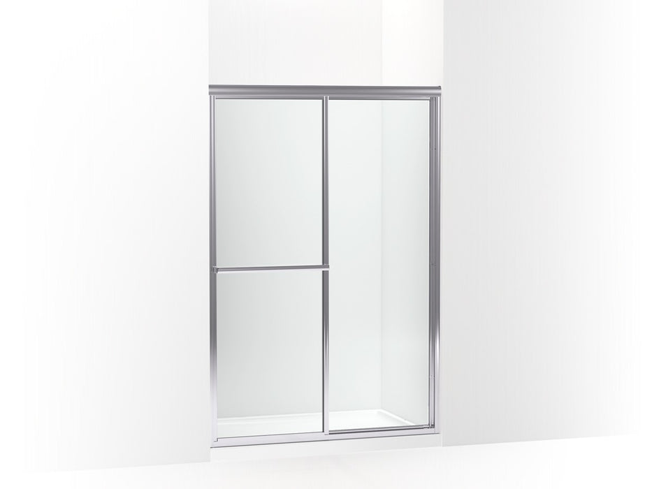 Sterling Deluxe 70" H sliding shower door with 1/8"-thick glass - Silver