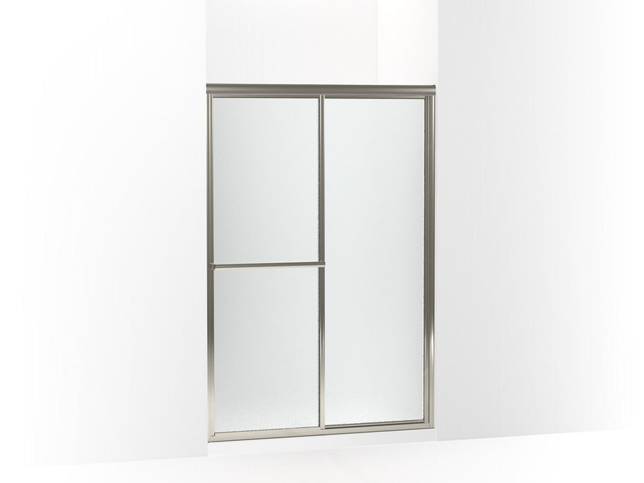 Sterling Deluxe 70" H sliding shower door with 1/8"-thick glass - Nickel
