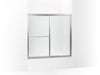 Sterling Deluxe 56-1/4" H sliding bath door with 1/8"-thick glass - Silver