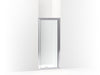 Sterling Deluxe 65-1/2" H pivot shower door with 1/8"-thick glass - Silver