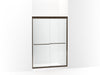 Sterling Finesse 65-1/2" H sliding shower door with 1/4"-thick glass - Anodized Deep Bronze