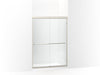 Sterling Finesse 65-1/2" H sliding shower door with 1/4"-thick glass - Nickel