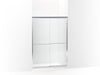 Sterling Finesse 65-1/2" H sliding shower door with 1/4"-thick glass - Polished Stainless
