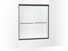 Sterling Finesse 65-1/2" H sliding shower door with 1/4"-thick glass - Matte Black