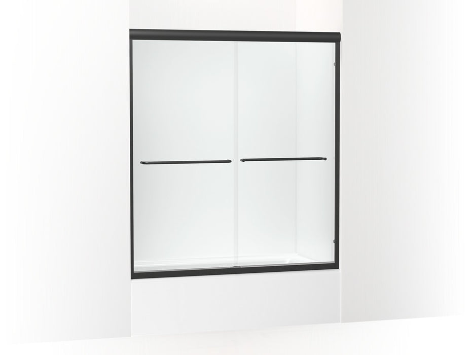 Sterling Finesse 65-1/2" H sliding shower door with 1/4"-thick glass - Matte Black