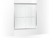 Sterling Finesse 65-1/2" H sliding shower door with 1/4"-thick glass - Polished Stainless