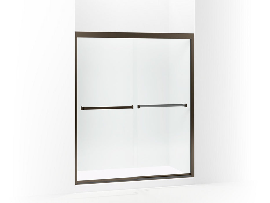 Sterling Meritor Frameless sliding shower door 54-3/8"-59-3/8" x 69-11/16" - Deep Bronze