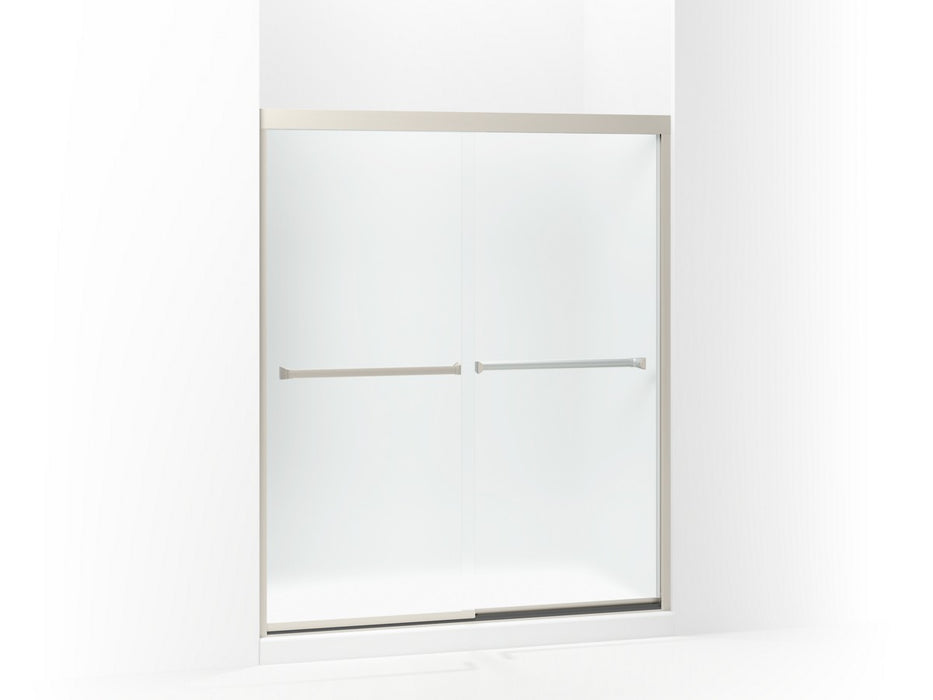 Sterling Meritor Frameless sliding shower door 54-3/8"-59-3/8" x 69-11/16" - Nickel