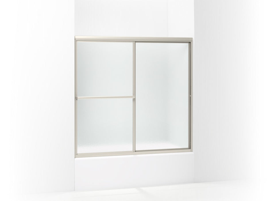 Sterling Deluxe Framed sliding bath door 54-3/8"–59-3/8" W x 56-3/16" H - Nickel