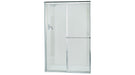 Sterling Deluxe Framed sliding shower door, 65-1/2" H x 39 - 44" W, with 1/8" thick Pebbled glass - Silver