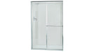 Sterling Deluxe Framed sliding shower door, 65-1/2" H x 43-7/8 - 48-7/8" W, with 1/8" thick Pebbled glass - Silver