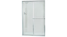 Sterling Deluxe Framed sliding shower door, 65-1/2" H x 52-3/4 - 57-3/4" W, with 1/8" thick Pebbled glass - Silver