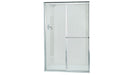 Sterling Deluxe Framed sliding shower door, 65-1/2" H x 54-3/8 - 59-3/8" W, with 1/8" thick Pebbled glass - Silver