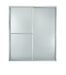 Sterling Deluxe Framed sliding shower door, 70" H x 43-7/8 - 48-7/8" W, with 1/8" thick Pebbled glass - Silver