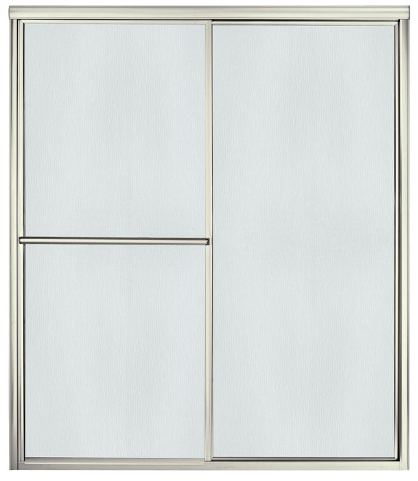 Sterling Deluxe Framed sliding shower door 54-3/8"–59-3/8" W x 69-7/8" H - Nickel