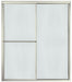 Sterling Deluxe Framed sliding shower door 54-3/8"–59-3/8" W x 69-7/8" H - Nickel