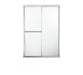 Sterling Deluxe Framed sliding shower door, 70" H x 43-7/8 - 48-7/8" W, with 1/8" thick Rain glass - Silver