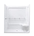Sterling OC-SS-39 39-3/8" Vikrell seated shower end wall set with right seat, left grab bar - White