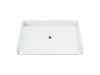 Sterling OC-S-63 63-1/2" x 39-3/8" Vikrell roll-in shower base, center drain, center drain - White