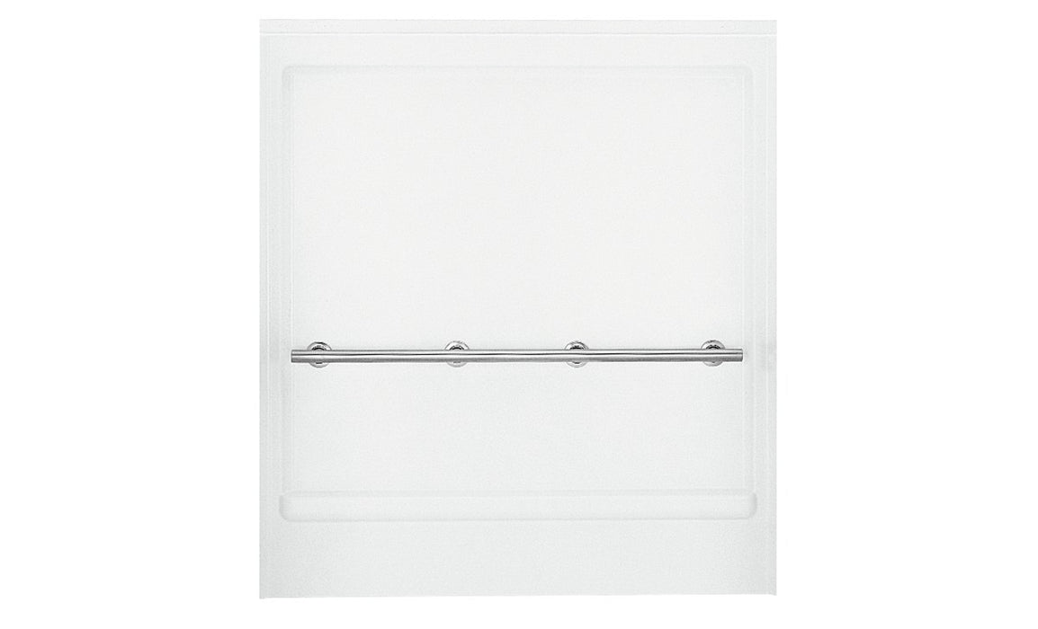 Sterling OC-S-63 63-1/4" Vikrell shower back wall with grab bar - White