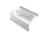 Sterling Ensemble 60" x 36" Vikrell bath, left above-floor drain - White