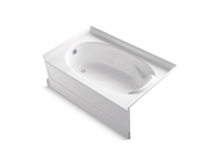 Sterling Ensemble 60" x 36" Vikrell bath, left above-floor drain - White