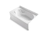 Sterling Ensemble 60" x 36" Vikrell bath, right above-floor drain - White