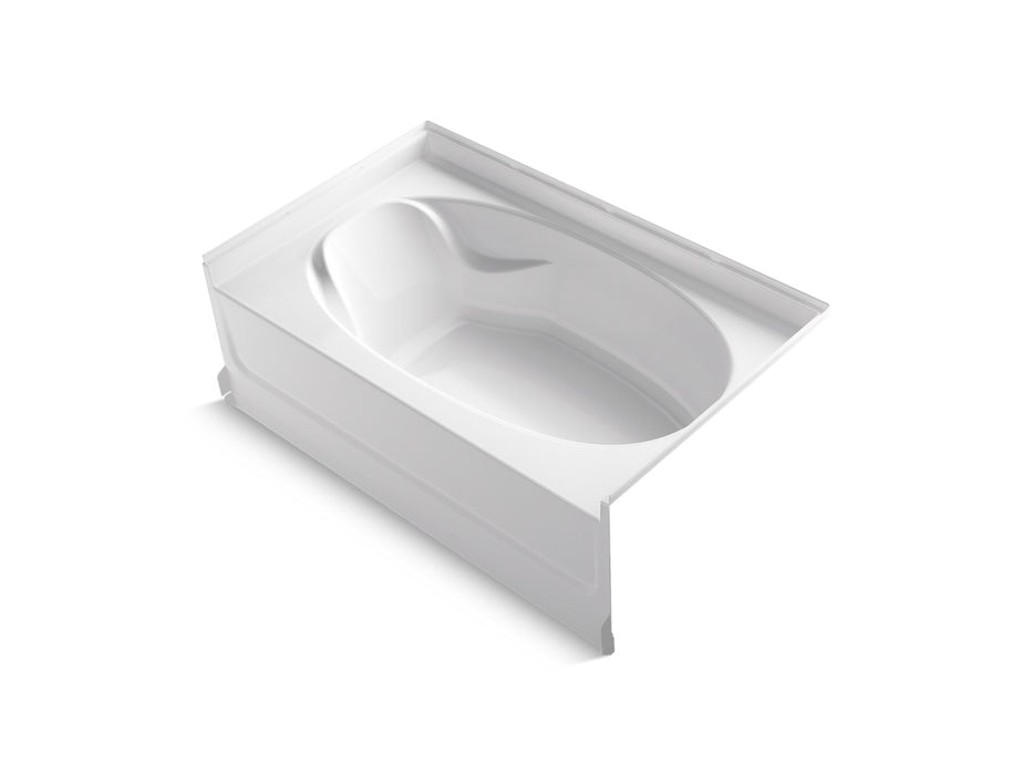 Sterling Ensemble 60" x 36" Vikrell bath, right above-floor drain - White