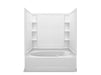 Sterling 71110112 Ensemble Tile 60" x 42" Vikrell® Bath/shower, Left Above-floor Drain, White