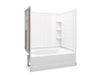 Sterling 71110116 Ensemble Tile 60" x 42" Vikrell® Bath/shower with Aging in Place Backerboards, Left Drain, White