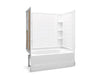 Sterling 71110118 Ensemble Tile 60" x 42" Vikrell® Bath/shower with Aging in Place Backerboards, Left Above-floor Drain, Whit
