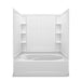 Sterling 71110128 Ensemble Tile 60" x 42" Vikrell® Bath/shower with Aging in Place Backerboards, Right Above-floor Drain, Whi