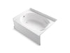 Sterling Ensemble 60" x 42" Vikrell bath, left above-floor drain - White
