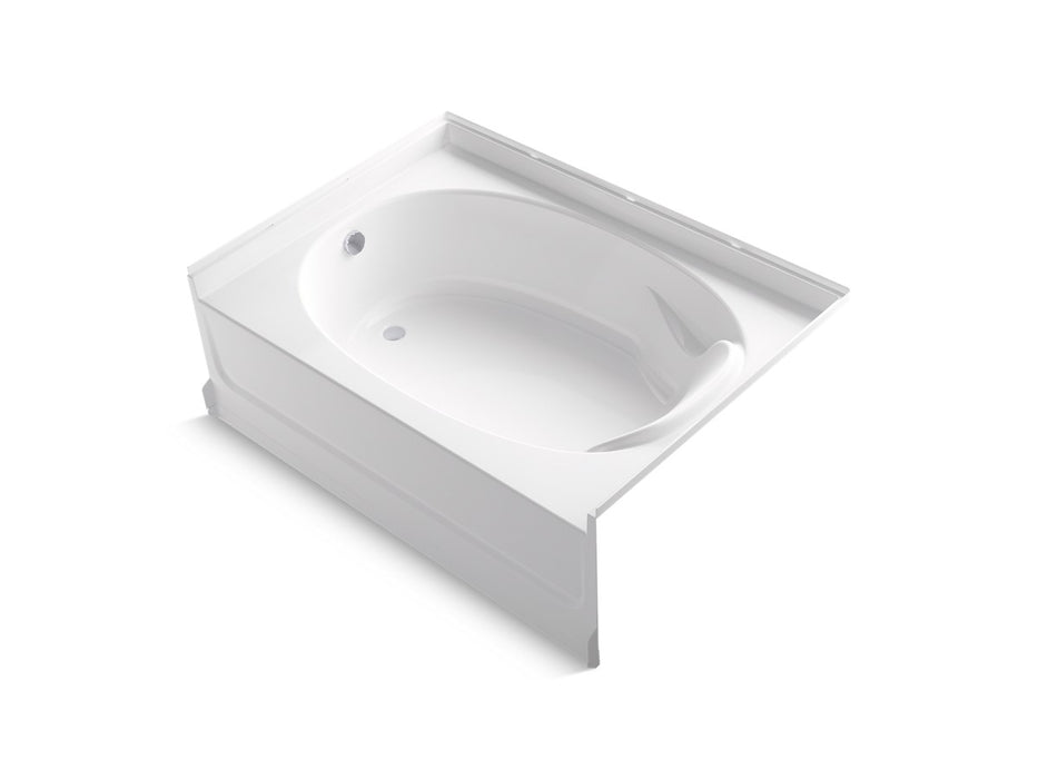 Sterling Ensemble 60" x 42" Vikrell bath, left above-floor drain - White