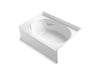 Sterling Ensemble 60" x 42" Vikrell bath, right above-floor drain - White