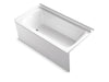 Sterling Ensemble 60" x 30" Vikrell bath, left above-floor drain - White