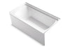 Sterling Ensemble 60" x 30" Vikrell bath, right above-floor drain - White