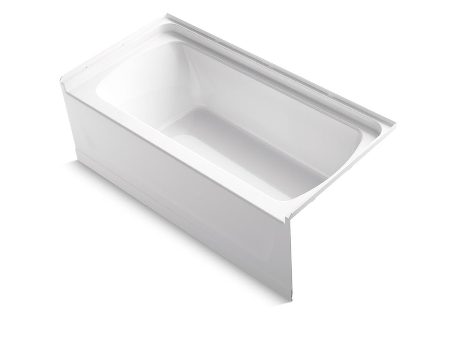 Sterling Ensemble 60" x 30" Vikrell bath, right above-floor drain - White