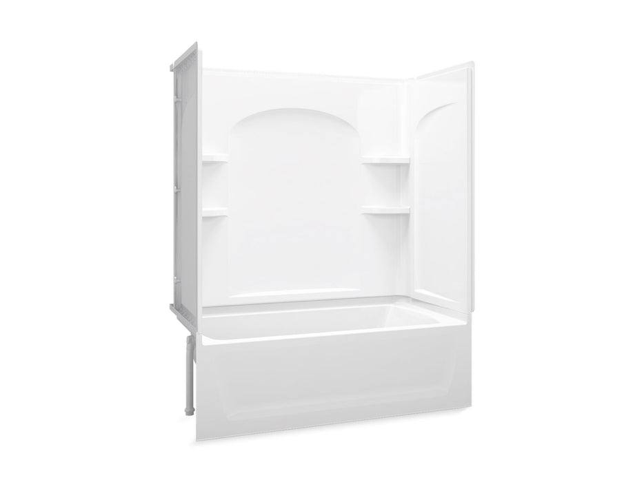 Sterling 71220110 Ensemble Curve 60" x 32" Vikrell® Bath/shower, Left Drain, White