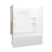 Sterling 71220116 Ensemble Curve 60" x 32" Vikrell® Bath/shower with Aging in Place Backerboards, Left Drain, White