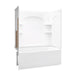 Sterling 71220118 Ensemble Curve 60" x 32" Vikrell® Bath/shower with Aging in Place Backerboards, Left Above-floor Drain, Whi
