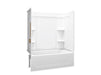 Sterling 71320116 Ensemble Medley 60" x 32" Vikrell® Bath/shower with Aging in Place Backerboards, Left Drain, White