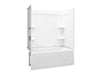 Sterling 71320118 Ensemble Medley 60" x 32" Vikrell® Bath/shower with Aging in Place Backerboards, Left Above-floor Drain, Wh