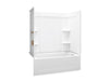 Sterling 71320126 Ensemble Medley 60" x 32" Vikrell® Bath/shower with Aging in Place Backerboards, Right Drain, White