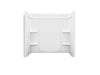 Sterling Ensemble Medley 60" x 32" Vikrell bath/shower wall set with Aging in Place backerboards - White