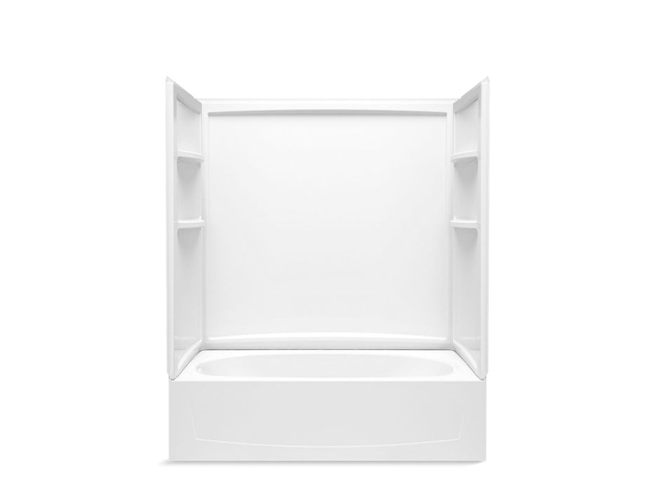 Sterling 71340116 Performa 2 60" x 29" Vikrell® Bath/shower with Aging in Place Backerboards, Left Drain, White