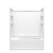 Sterling 71340128 Performa 2 60" x 29" Above-floor-drain Vikrell® Bath/shower with Aging in Place Backerboards, Right Drain, 
